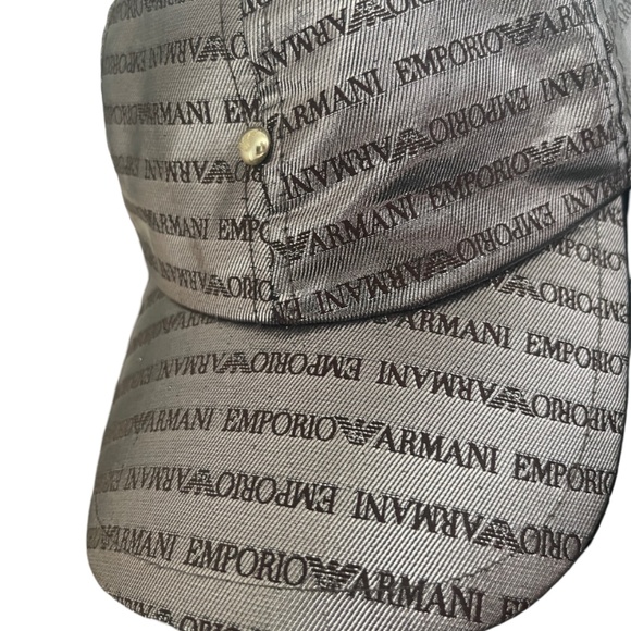 Woman's Emporio Armani All Over Logo Cap Bronze - Grey - Picture 3 of 5